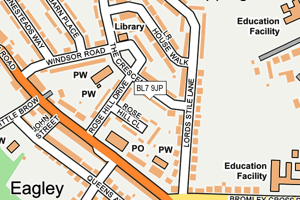 BL7 9JP map - OS OpenMap – Local (Ordnance Survey)