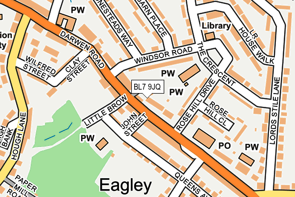 BL7 9JQ map - OS OpenMap – Local (Ordnance Survey)