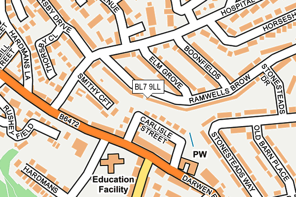 BL7 9LL map - OS OpenMap – Local (Ordnance Survey)