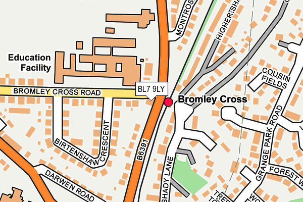 BL7 9LY map - OS OpenMap – Local (Ordnance Survey)