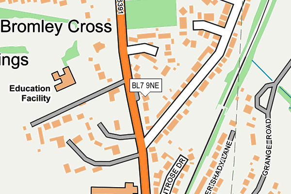 BL7 9NE map - OS OpenMap – Local (Ordnance Survey)