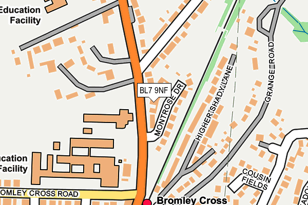 BL7 9NF map - OS OpenMap – Local (Ordnance Survey)