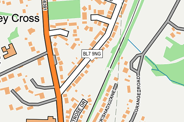 BL7 9NG map - OS OpenMap – Local (Ordnance Survey)