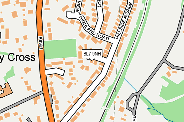 BL7 9NH map - OS OpenMap – Local (Ordnance Survey)