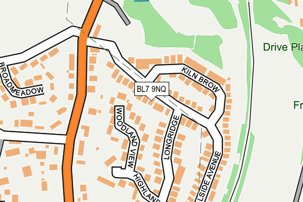 BL7 9NQ map - OS OpenMap – Local (Ordnance Survey)