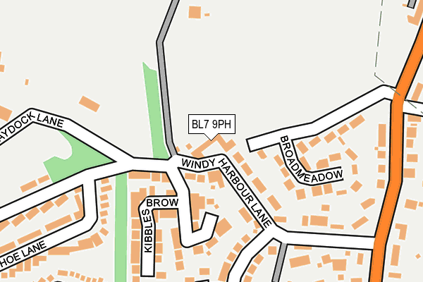 BL7 9PH map - OS OpenMap – Local (Ordnance Survey)