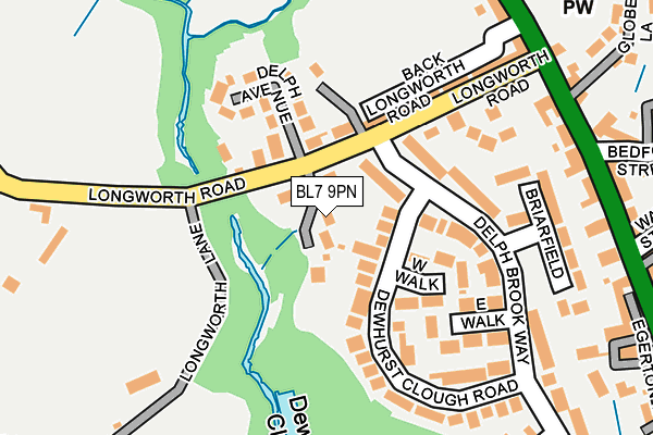 BL7 9PN map - OS OpenMap – Local (Ordnance Survey)