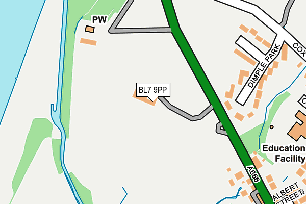 BL7 9PP map - OS OpenMap – Local (Ordnance Survey)