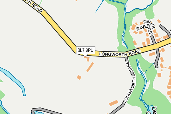 BL7 9PU map - OS OpenMap – Local (Ordnance Survey)