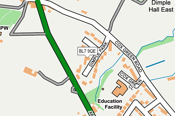 BL7 9QE map - OS OpenMap – Local (Ordnance Survey)