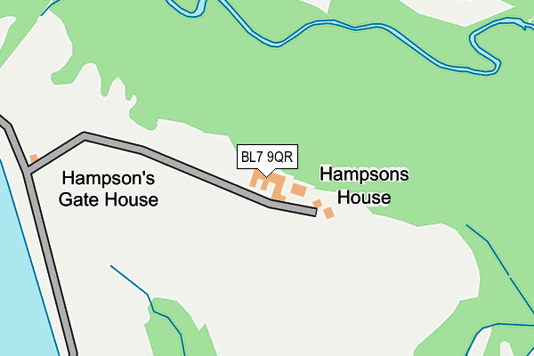 BL7 9QR map - OS OpenMap – Local (Ordnance Survey)