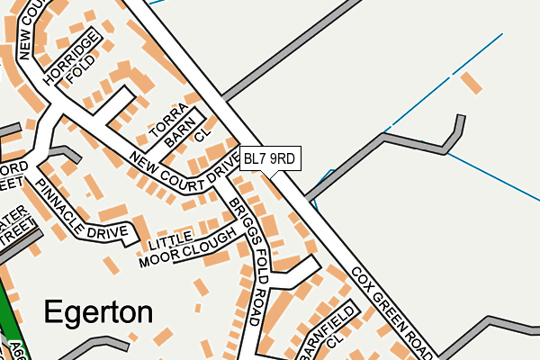 BL7 9RD map - OS OpenMap – Local (Ordnance Survey)