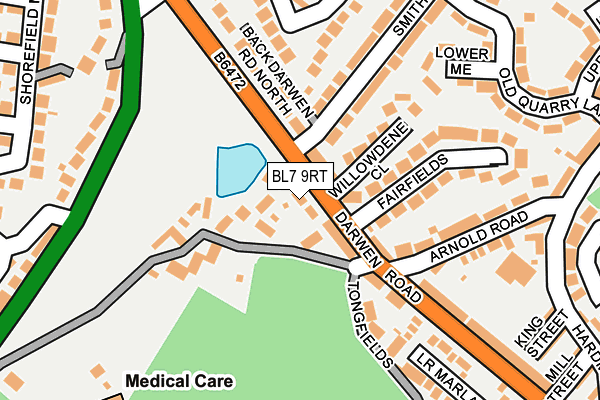 BL7 9RT map - OS OpenMap – Local (Ordnance Survey)