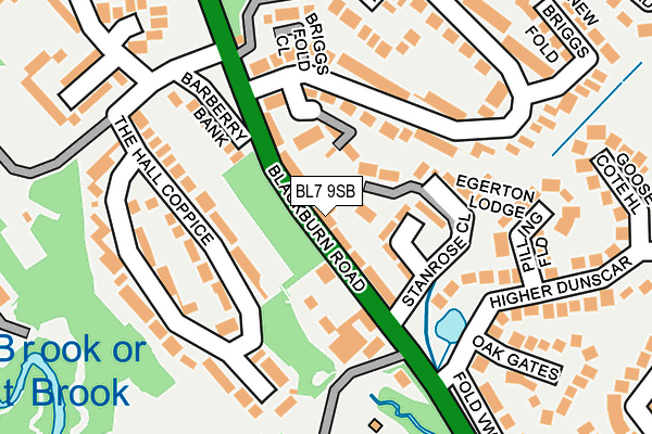 BL7 9SB map - OS OpenMap – Local (Ordnance Survey)