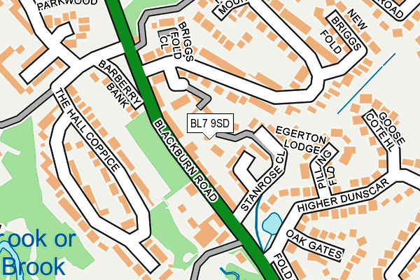BL7 9SD map - OS OpenMap – Local (Ordnance Survey)