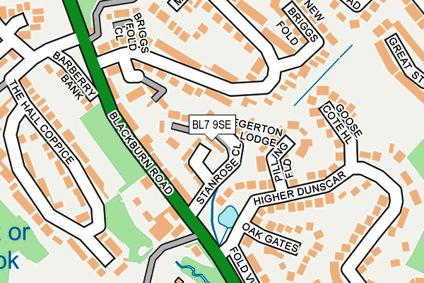 BL7 9SE map - OS OpenMap – Local (Ordnance Survey)