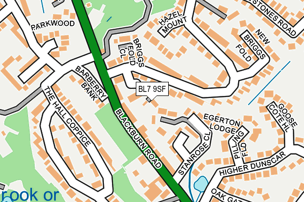 BL7 9SF map - OS OpenMap – Local (Ordnance Survey)