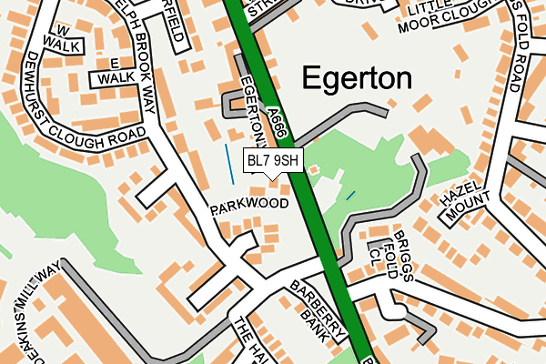 BL7 9SH map - OS OpenMap – Local (Ordnance Survey)