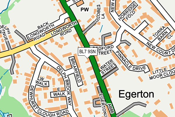 BL7 9SN map - OS OpenMap – Local (Ordnance Survey)