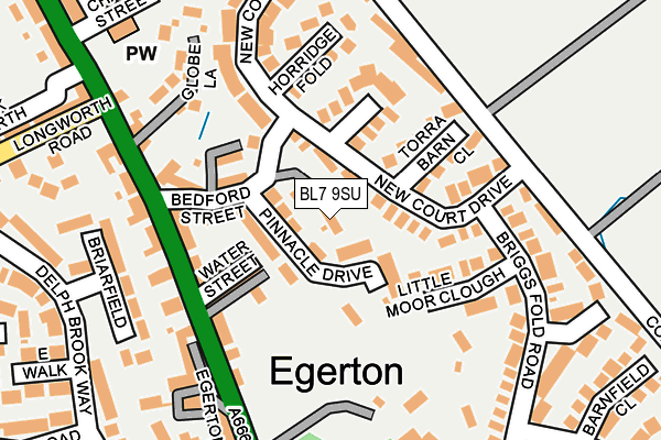 BL7 9SU map - OS OpenMap – Local (Ordnance Survey)