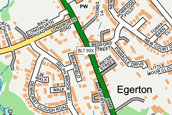 BL7 9SX map - OS OpenMap – Local (Ordnance Survey)