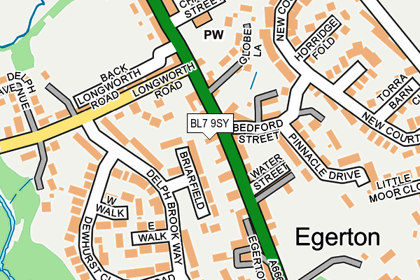 BL7 9SY map - OS OpenMap – Local (Ordnance Survey)