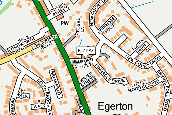 BL7 9SZ map - OS OpenMap – Local (Ordnance Survey)