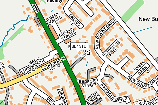 BL7 9TD map - OS OpenMap – Local (Ordnance Survey)