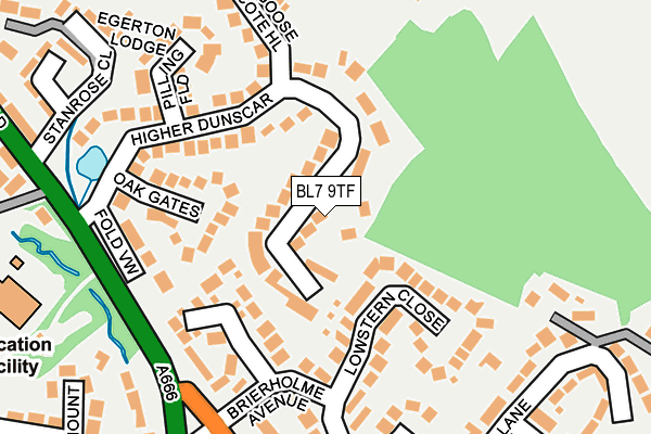 BL7 9TF map - OS OpenMap – Local (Ordnance Survey)