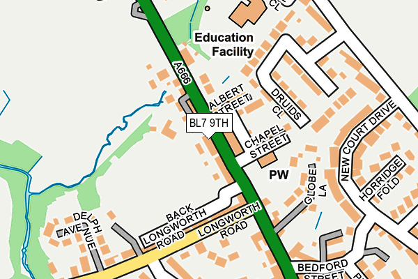 BL7 9TH map - OS OpenMap – Local (Ordnance Survey)