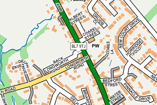 BL7 9TJ map - OS OpenMap – Local (Ordnance Survey)