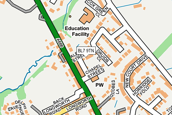 BL7 9TN map - OS OpenMap – Local (Ordnance Survey)