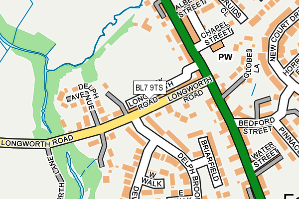 BL7 9TS map - OS OpenMap – Local (Ordnance Survey)