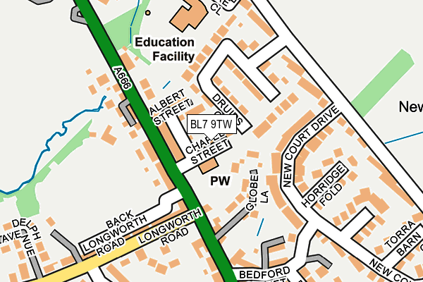 BL7 9TW map - OS OpenMap – Local (Ordnance Survey)