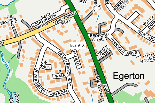 BL7 9TX map - OS OpenMap – Local (Ordnance Survey)