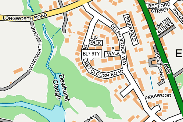 BL7 9TY map - OS OpenMap – Local (Ordnance Survey)