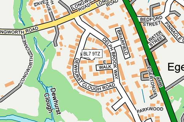 BL7 9TZ map - OS OpenMap – Local (Ordnance Survey)