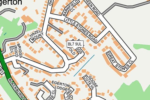 BL7 9UL map - OS OpenMap – Local (Ordnance Survey)