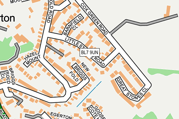 BL7 9UN map - OS OpenMap – Local (Ordnance Survey)
