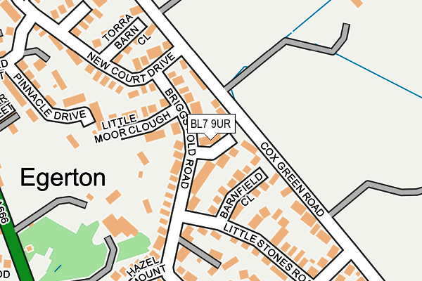 BL7 9UR map - OS OpenMap – Local (Ordnance Survey)