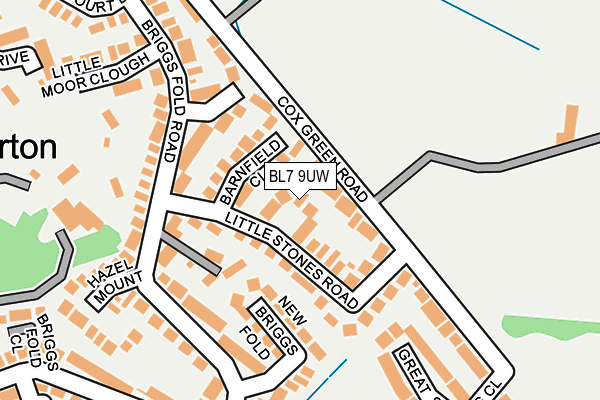 BL7 9UW map - OS OpenMap – Local (Ordnance Survey)