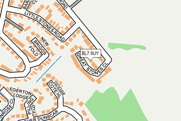 BL7 9UY map - OS OpenMap – Local (Ordnance Survey)