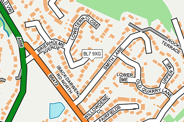 BL7 9XG map - OS OpenMap – Local (Ordnance Survey)
