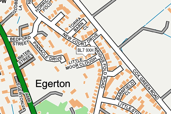 BL7 9XH map - OS OpenMap – Local (Ordnance Survey)