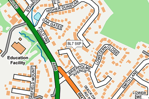 BL7 9XP map - OS OpenMap – Local (Ordnance Survey)