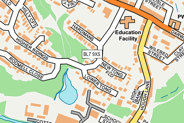 BL7 9XS map - OS OpenMap – Local (Ordnance Survey)