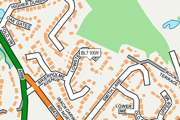 BL7 9XW map - OS OpenMap – Local (Ordnance Survey)