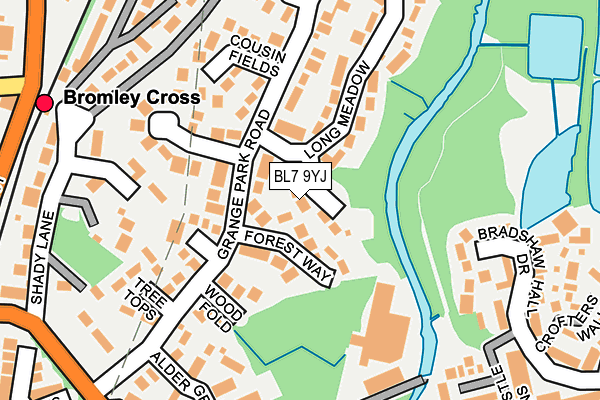 BL7 9YJ map - OS OpenMap – Local (Ordnance Survey)