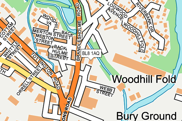 BL8 1AQ map - OS OpenMap – Local (Ordnance Survey)