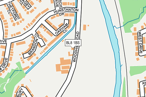 BL8 1BS map - OS OpenMap – Local (Ordnance Survey)